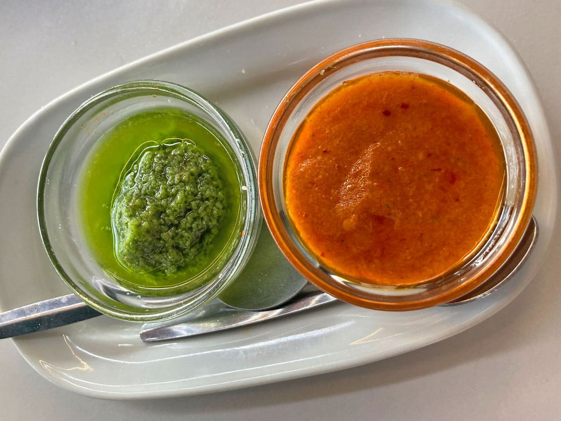 Mojo verde & Mojo rojo Soße