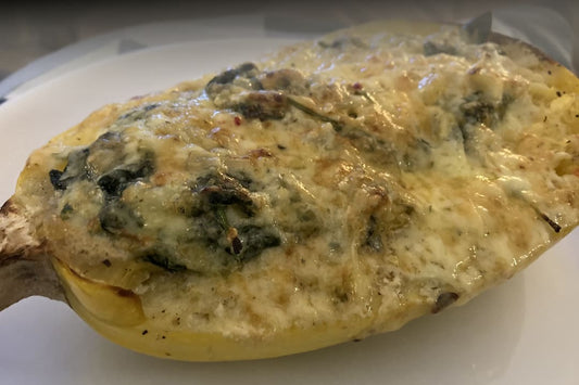 Gefüllter Spaghetti-Kürbis